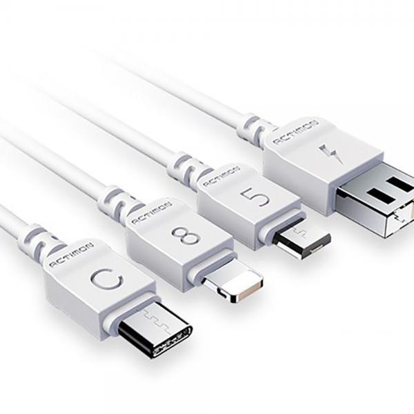 USB-A 2.0 to 8핀 20W 고속 충전케이블, MON-NEW CABLE-100-8P [화이트/1m]