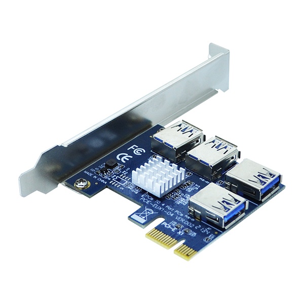 PCI-E USB3.0 멀티4포트 라이저카드 어댑터 [MBF-MINING4P]