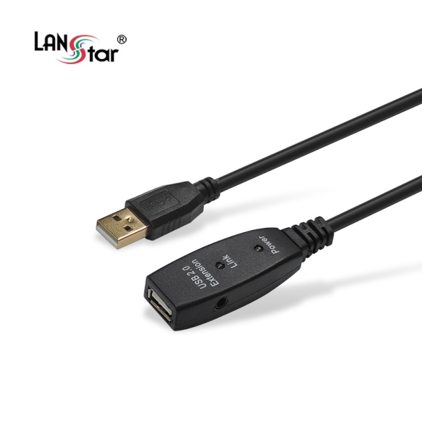 USB-A 2.0 to USB-A 2.0 M/F 리피터 연장케이블, LS-EXT210 [10m] *아답터 미포함*