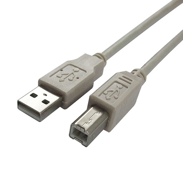 [AM-BM] USB-A 2.0 to USB-B 2.0 변환케이블, 프린터용, DW-USBAB-1.8M [그레이/1.8m]
