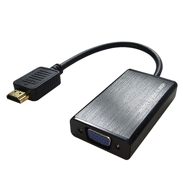 HDMI to VGA 컨버터, 오디오 지원 [DW-SMT04] [블랙]