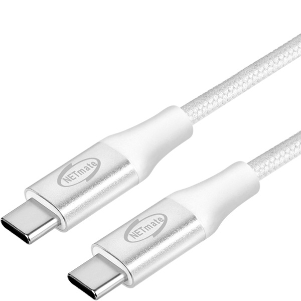 NETmate USB2.0 CM-CM 케이블 1m [옵션 선택] [화이트 (NM-UNC201W)]