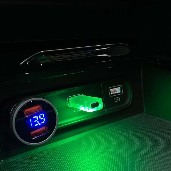카템 차량용 레인보우 라이팅 USB 무드등 풋등