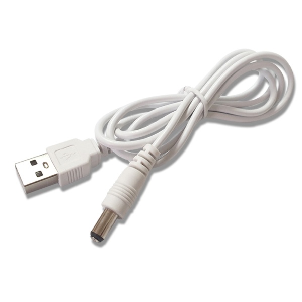 USB-A 2.0 to DC 전원 변환케이블, MT240 [외경5.5 / 내경2.1] [화이트]