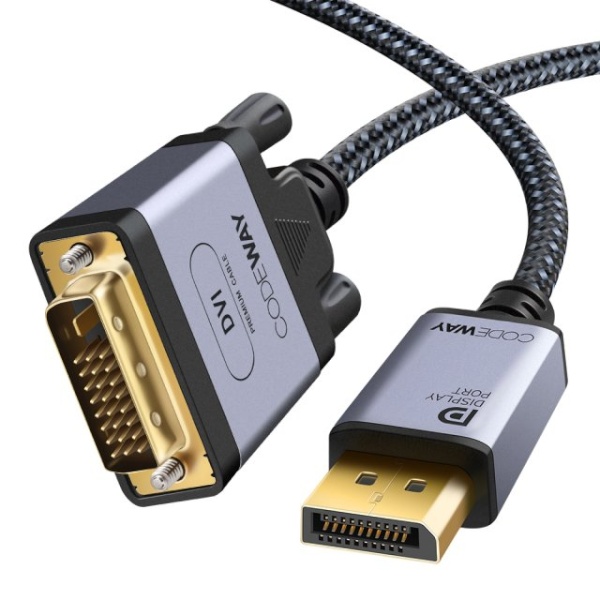 DisplayPort 1.2 to DVI-D 듀얼 변환케이블, 그레이메탈, CH14PD2M0 [2m]