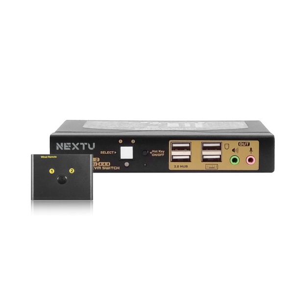 이지넷 NEXT-8002KVM-DP [KVM스위치/2:1/USB/케이블미포함]