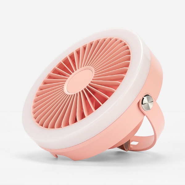 선풍기, N2 탁상용 휴대용 캠핑용 램프 [핑크]
