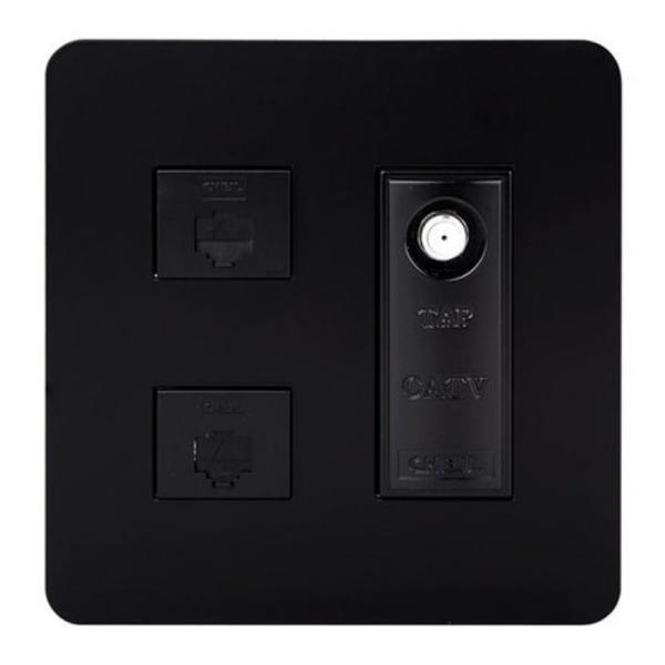 디아트 블랙 복합CATV + 8P 모음 [제품선택] CATV3방+8P2구(2개용)