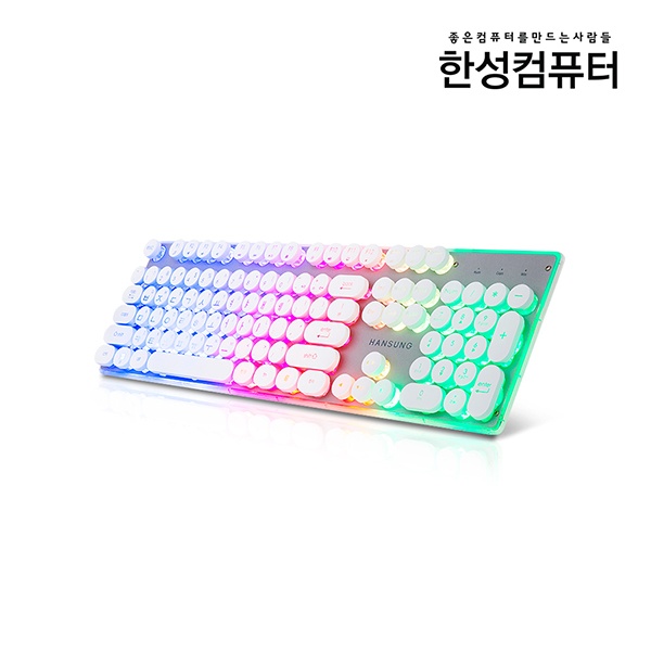 유선 게이밍키보드, Mk200 Rainbow [화이트/Usb] / 디바이스마트