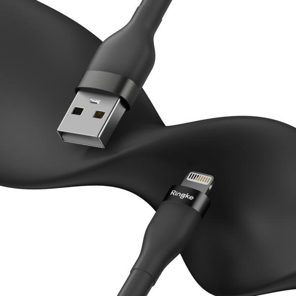 링케 USB-A to 라이트닝 1.2m 고속충전 파스텔 케이블