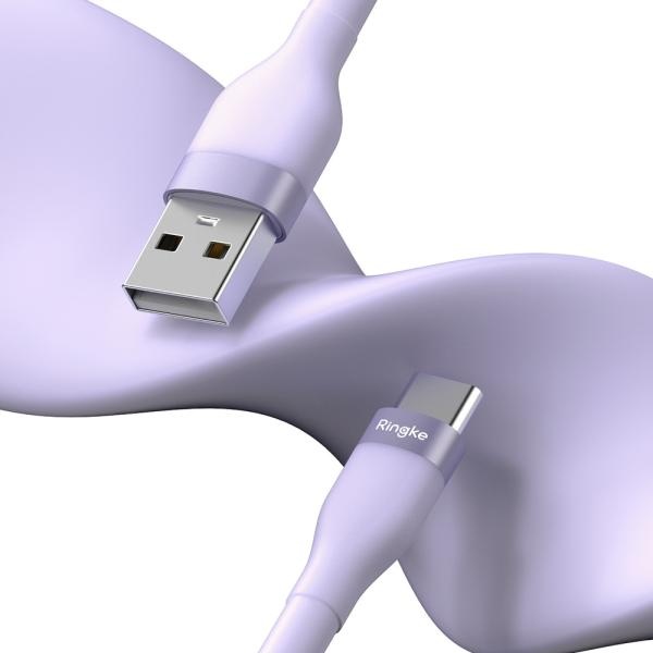 링케 USB-A to C 2m C타입 고속충전 파스텔 케이블