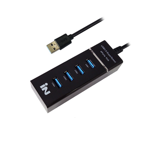 인네트워크 IN-ALL3U4BKD (USB허브/4포트) [INV119] ▶ [무전원/USB3.0] ◀