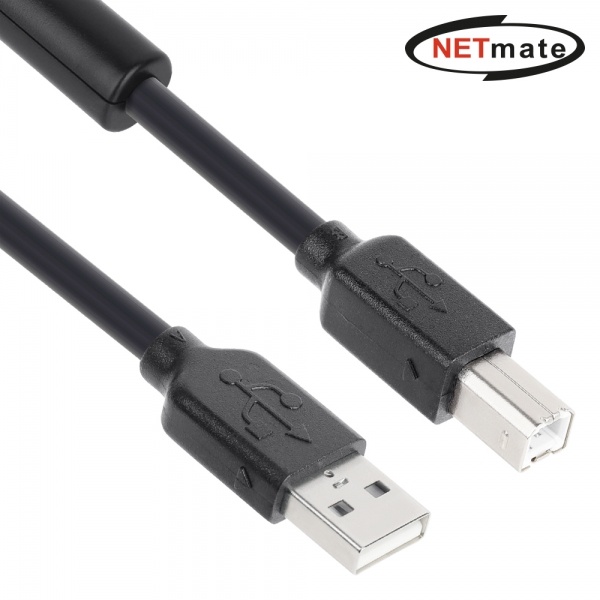 [AM-BM] USB-A 2.0 to USB-B 2.0 리피터 케이블, High-Flex, CBL-HFD203-15M [블랙/15m]