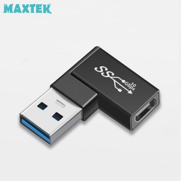 USB-A 3.0 to Type-C M/F 변환젠더, 90도 꺽임, MT284