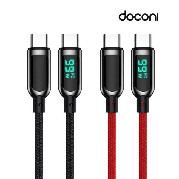 [혀니별(에이치앤오)] 도코니 USB C타입 100W 전력표시 고속충전 케이블 [CM-CM] 1.2M