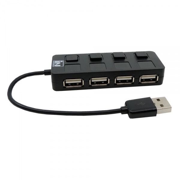 인네트워크 IN-U4BKB (USB허브/4포트) [블랙] ▶ [무전원/USB2.0] ◀