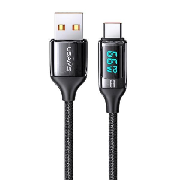 USB-A 2.0 to Type-C 66W 고속 충전케이블, 전력표시 LED US-SJ544 [1.2m]
