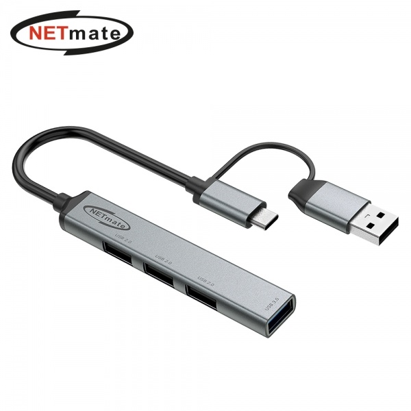 NETmate NM-UBC307 (USB허브/4포트) ▶ [무전원/C타입] ◀