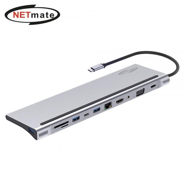 NETmate NM-TCD03 (USB허브/도킹/11포트/멀티포트) ▶ [유·무전원/C타입] ◀