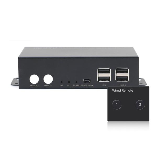 이지넷 NEXT-7902KVM-DUALKP [HDMI KVM스위치/2:1/케이블 포함]