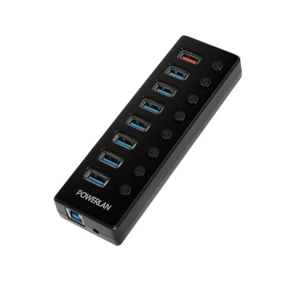 POWERLAN PL-UH308P (USB허브/8포트) ▶ [유전원/USB3.0] ◀