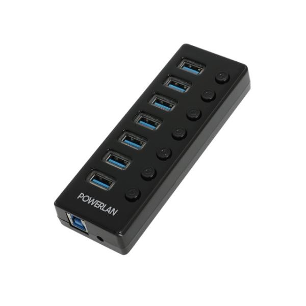 POWERLAN PL-UH307P (USB허브/7포트) ▶ [유전원/USB3.0] ◀