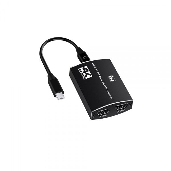Type-C to HDMI 미러링 컨버터, 4K 1:2 듀얼 분배기, 오디오지원, IN-CHD102 / INV140