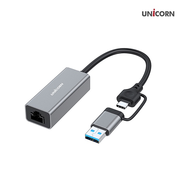 유니콘 CLAN-200AC  (유선카드/USB/100Mbps/젠더포함)