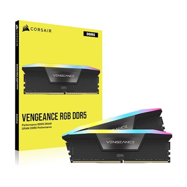 DDR5 PC5-44800 CL40 VENGEANCE RGB BLACK [96GB (48GB*2)] (5600)