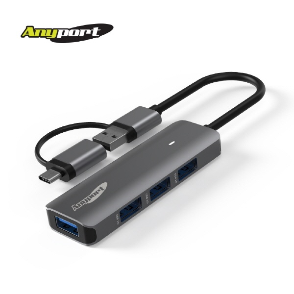 애니포트 AP-TC41UH (USB허브/4포트/멀티포트) ▶ [무전원/USB3.0] ◀