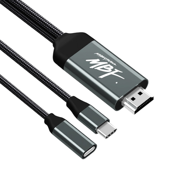 Type-C 3.1 to HDMI 2.0 미러링 케이블, 충전지원, 넷플릭스지원, MBF-PDCH02 [2m]