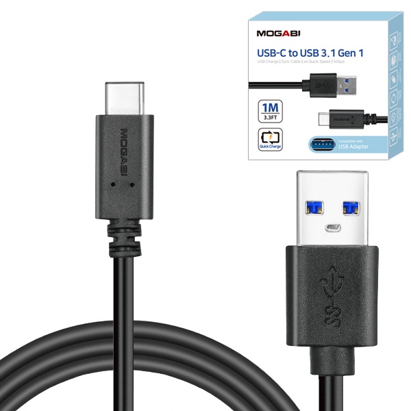 모가비 C타입 GEN USB 3.1 고속충전 케이블 (C-A) 1m MOG-060