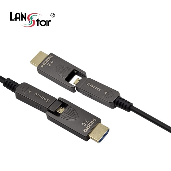 HDMI to HDMI 2.0 케이블, 배관용 양쪽 분리형 멀티소켓, LS-H20AOC10 [10m]