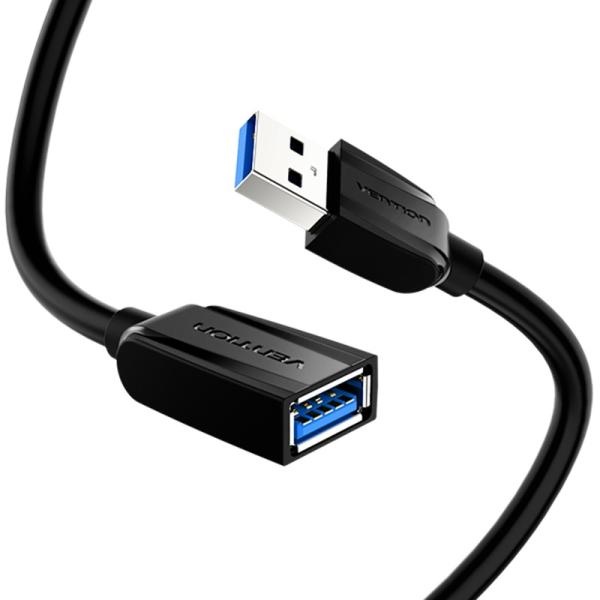 [AM-AF] USB-A 3.0 to USB-A 3.0 M/F 연장케이블, VAS-A45-B150 [블랙/1.5m]
