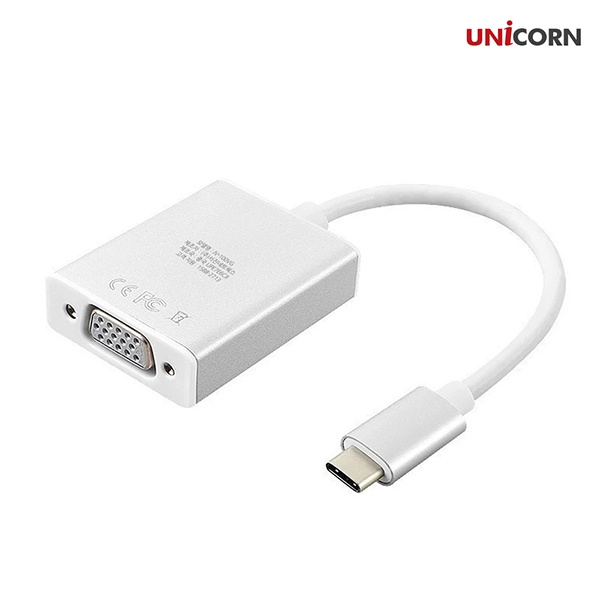 유니콘 USB Type-C to VGA 컨버터, JV-100VG [실버]