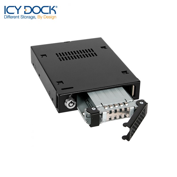 ICYDOCK 2.5형 SSD/HDD 장착 하드랙 ICYDOCK MB991SK-B (3.5베이 1개 사용[2.5형 SATA/SAS 장착][잠금장치])