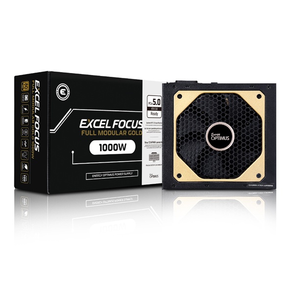 EXCEL FOCUS 1000W 80PLUS GOLD 풀모듈러 ATX 3.0(PCIE5) (ATX/1000W)