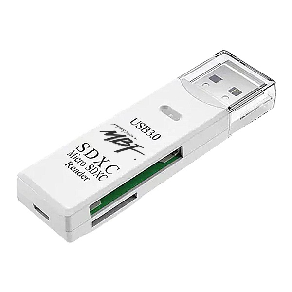 엠비에프 USB 3.0 카드리더기  화이트 MBF-U3CR-WH