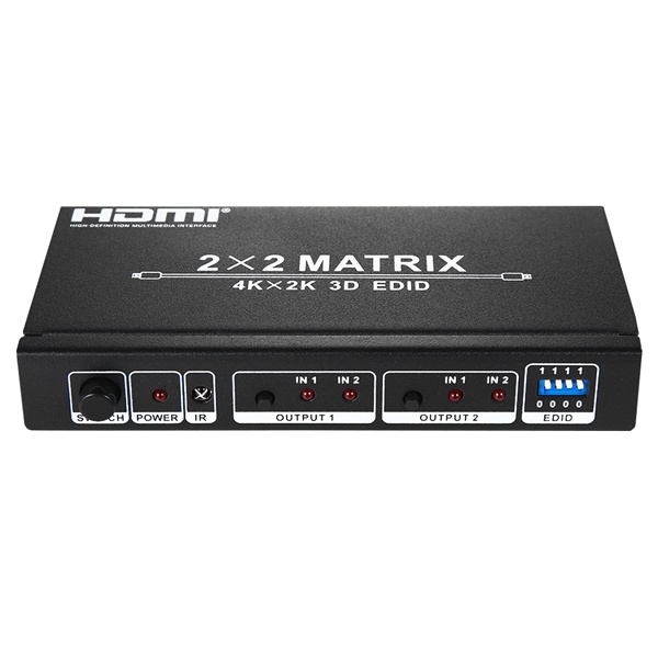이지넷 NEXT-2202HDM [모니터 매트릭스 스위치/2:2/HDMI/오디오 지원]