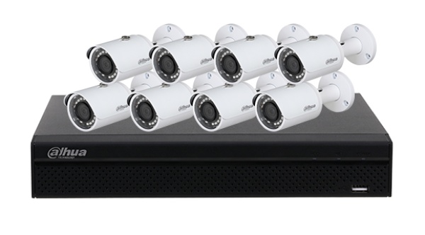 200만 화소 CCTV 패키지, 8채널 NVR 녹화기 + IP 실외 카메라(8대) [HDD 2TB 포함]