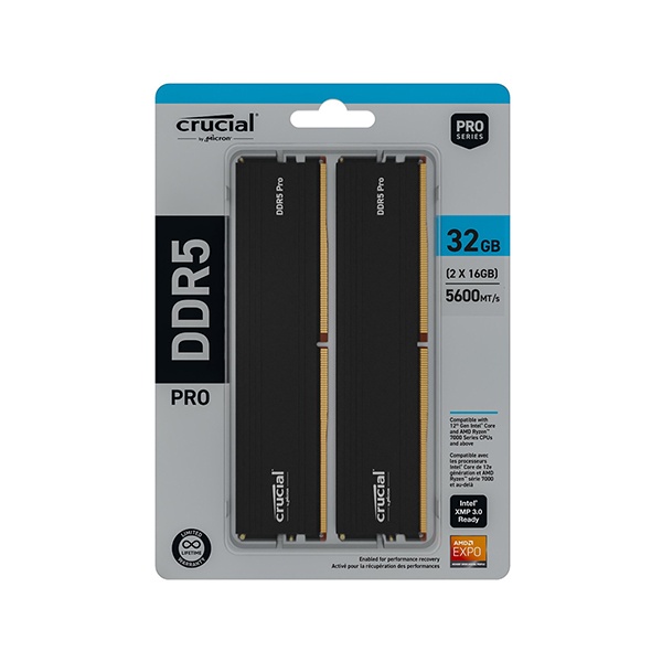 마이크론 Crucial DDR5 PC5-44800 CL46 PRO 대원씨티에스 [32GB (16GB*2)] (5600)