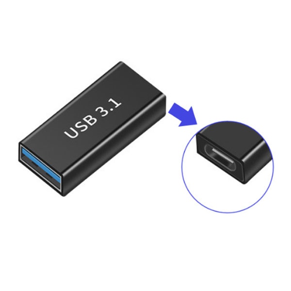 [AF-CF] USB-A 3.0 to Type-C F/F 변환젠더, T-USB3-AFCF [블랙]