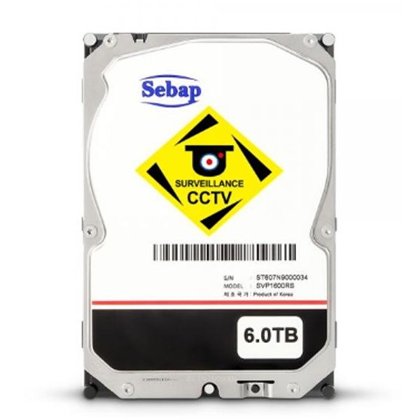 BUSCAR CCTV HDD 6TB SVP1600RS (3.5HDD/ SATA3/ 5400rpm/ 64MB/ SMR/ 리퍼비시)