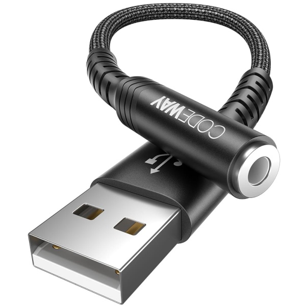 USB-A 2.0 to 3.5 스테레오 M/F 변환케이블, 4극 외장형 사운드카드, WA6135 [0.18m]