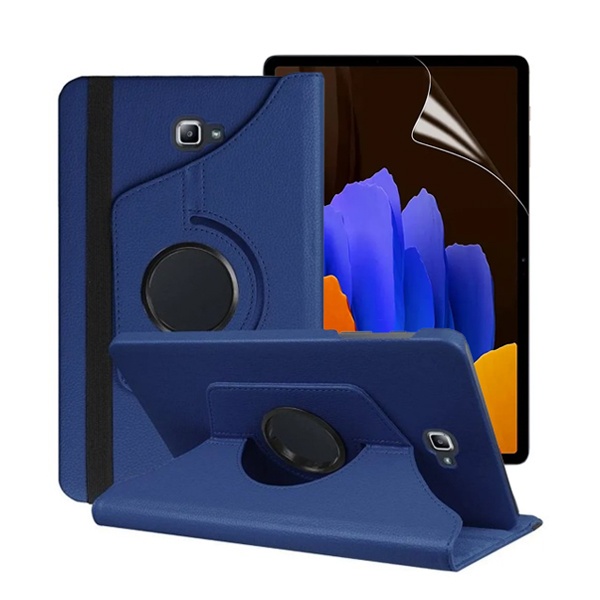 갤럭시탭S8 플러스 X800 회전 레더 케이스+액정 보호필름 1매