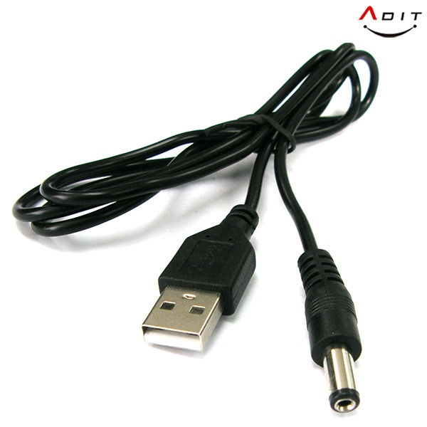 USB-A 2.0 to DC 전원 변환케이블, AQ0126 [외경 5.5 / 내경 2.5] [0.8m]