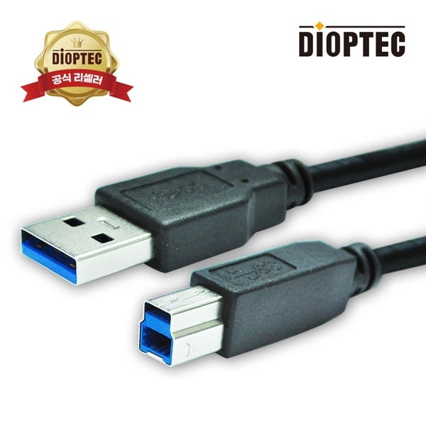 [AM-BM] USB-A 3.0 to USB-B 3.0 변환케이블,  JUSTLINK-U3AB50 [블랙/5m]