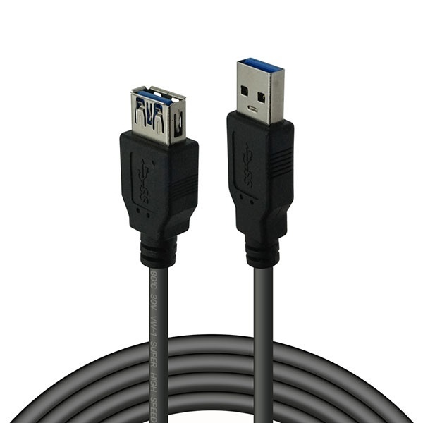 [AM-AF] USB-A 3.0 to  USB-A 3.0 M/F 연장케이블, 보급형, DWUF07 [블랙/5m]