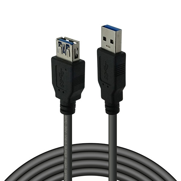 [AM-AF] USB-A 3.0 to  USB-A 3.0 M/F 연장케이블, 보급형, DWUF06 [블랙/3m]