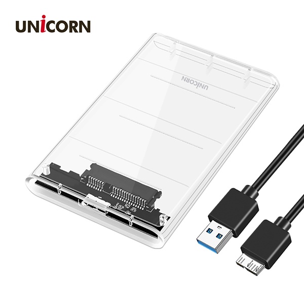 2.5인치 외장케이스, 유니콘 HD-6000G [USB3.1/투명] [하드미포함]